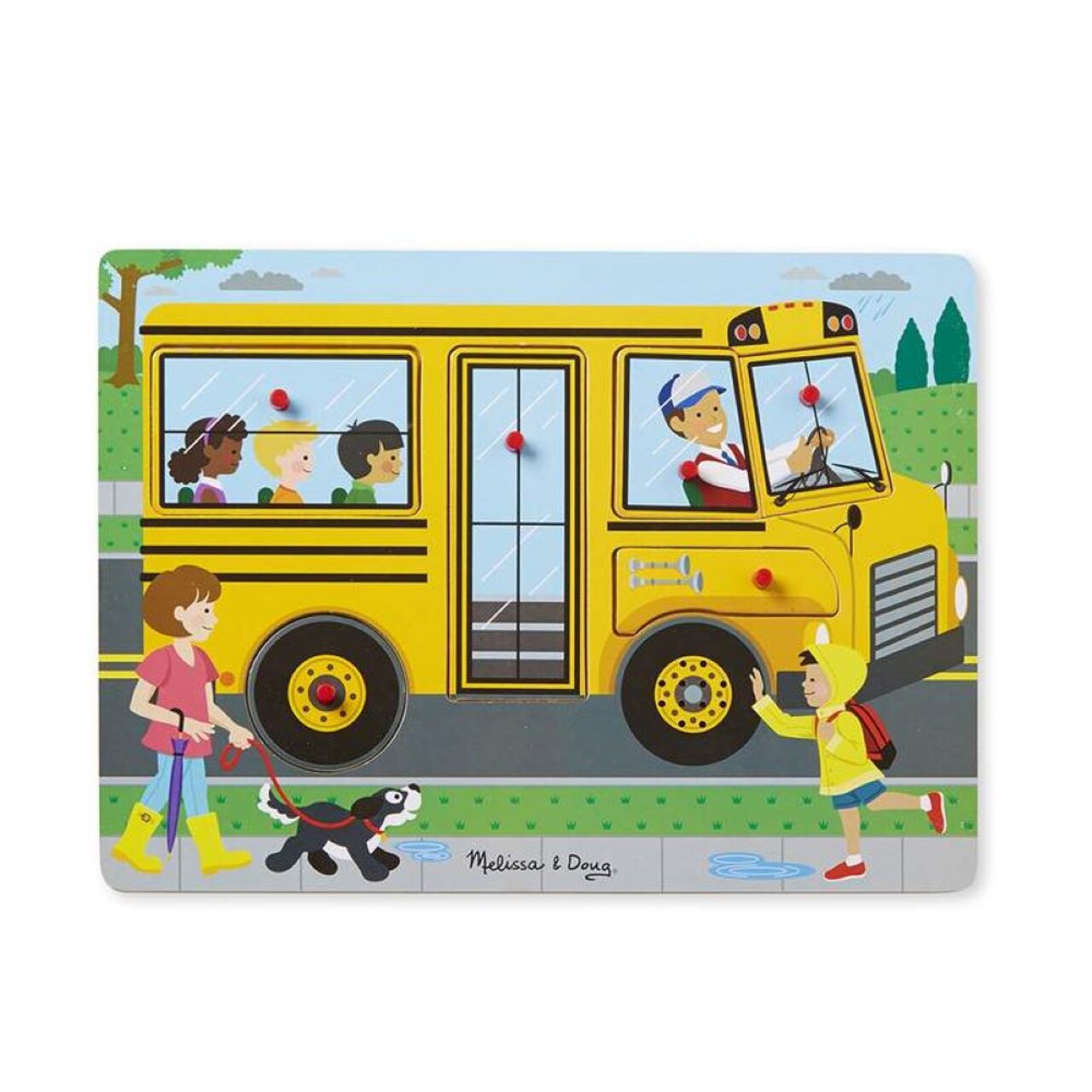 Melissa & Doug The Wheels On The Bus Sound Puzzle (6 Piece)